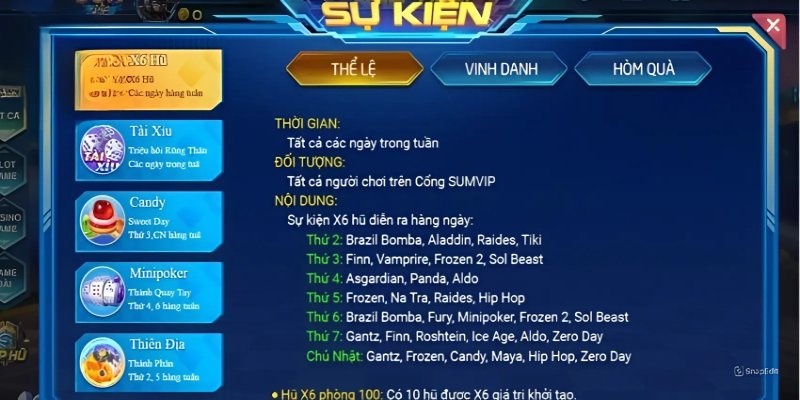 Ngập tràn khuyến mãi tại cổng cược Sumvip 